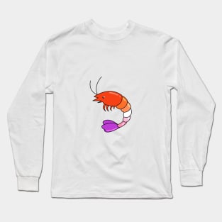 Pride Shrimp Lesbian Long Sleeve T-Shirt